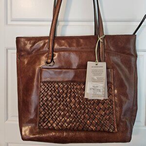 Tommy Bahama Brown Leather Shoulder Bag